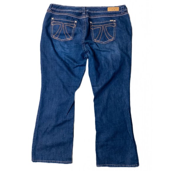Melissa McCarthy Womens Size 24W Jeans Seven7 Classic Boot Cut Dark Wash Denim - Picture 2 of 8